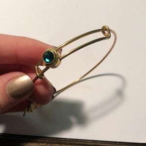 Alex and Ani Jewelry - Alex and Ani Emerald Stone Gold Bangle Alex and Ani Jewelry - Alex and Ani Emerald Stone Gold Bangle